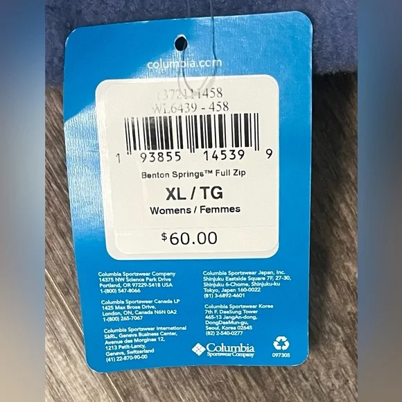 NWT COLUMBIA Benton Springs Full Zip Fleece Jacket Size: XL - Picture 2 of 9